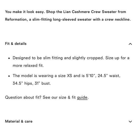 Reformation Lian Cashmere Crew Sweater in Brown Multi Stripe - Picture 9 of 10